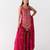 Pink embroidered crepe sharara