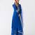 Blue embroidered organza sharara