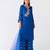 Blue embroidered organza sharara