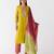 Mustard embroidered chanderi kurta set