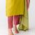 Mustard embroidered chanderi kurta set