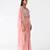 Baby-pink embroidered viscose cape set