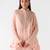 Peach embroidered chiffon co ord set