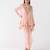 Peach embroidered chiffon co ord set