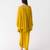 Mustard embroidered chiffon co ord set
