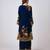 Blue embroidered velvet kurta set