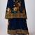 Blue embroidered velvet kurta set