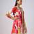 Multicolor printed crepe kurta set