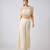 Ivory embroidered chinon sharara