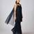 Black embroidered organza kurta set