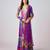 Purple printed georgette anarkali