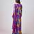 Purple printed georgette anarkali