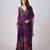 Purple printed georgette anarkali