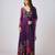 Purple printed georgette anarkali