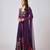 Purple printed georgette anarkali