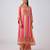 Pink embroidered chinon kurta set