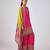 Lime green printed chinon kurta set