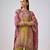 Lime green printed chinon kurta set