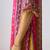 Lime green printed chinon kurta set