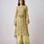 Yellow embroidered muslin kurta set