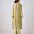 Yellow embroidered muslin kurta set