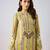 Yellow embroidered muslin kurta set