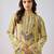 Yellow embroidered muslin kurta set