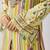 Yellow embroidered muslin kurta set