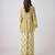 Yellow embroidered muslin kurta set
