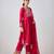 Pink embroidered chanderi silk kurta set