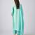 Blue plain muslin kurta set