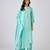 Blue plain muslin kurta set