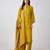 Mustard plain muslin kurta set