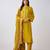 Mustard plain muslin kurta set