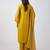 Mustard plain muslin kurta set
