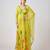 Yellow printed georgette anarkali