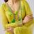 Yellow printed georgette anarkali