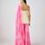 Pink embroidered silk sharara set