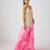 Pink embroidered silk sharara set
