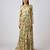 White printed chinon gown