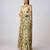 White printed chinon gown