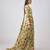 White printed chinon gown