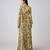 White printed chinon gown