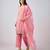 Pink embroidered organza kurta set