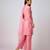 Pink embroidered organza kurta set