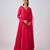Pink embroidered chinon anarkali