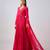 Pink embroidered chinon anarkali