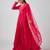Pink embroidered chinon anarkali