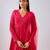 Pink embroidered chinon anarkali
