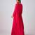Pink embroidered chinon anarkali